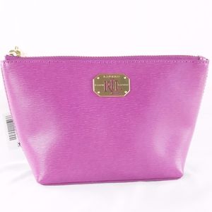 Ralph Lauren Newbury Leather Wristlet Clutch Pouch